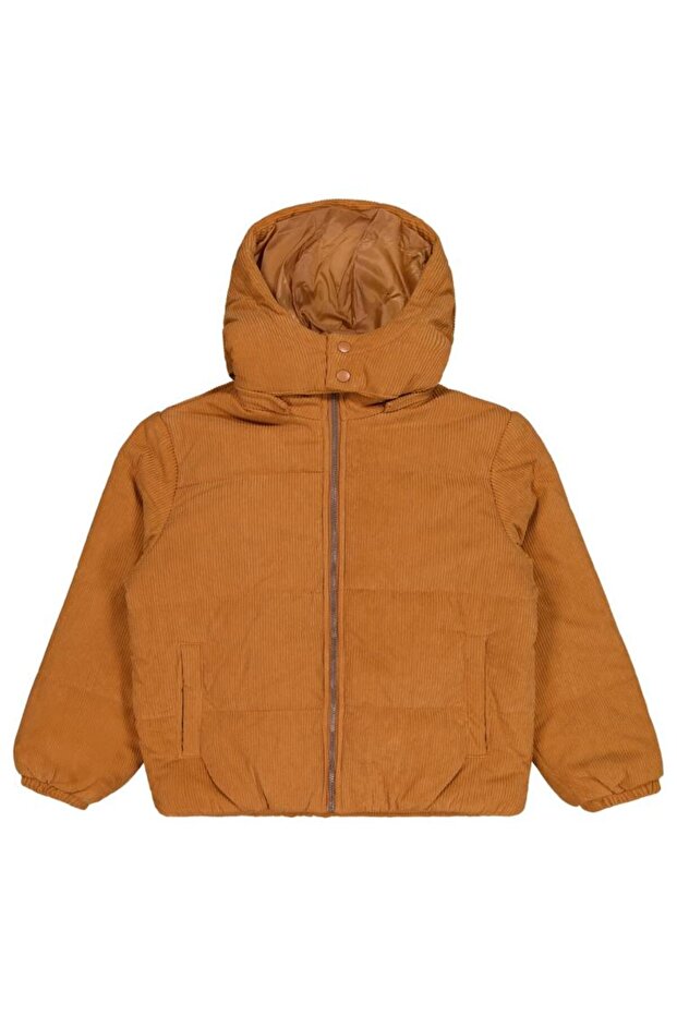 Hooded Coat for Ages 6-9 - Orange 8-9 Years