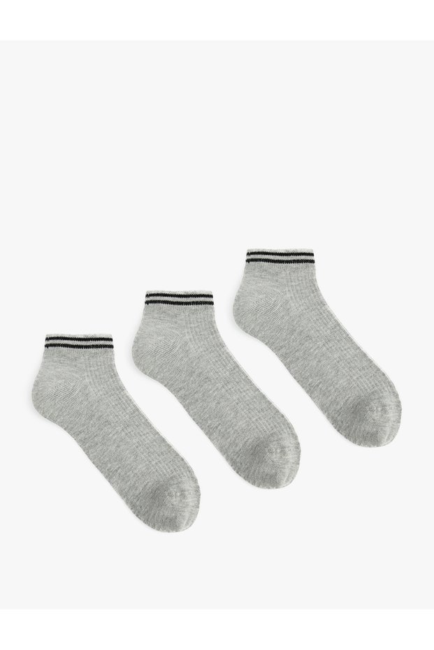 Set of 3 Striped Booties Socks