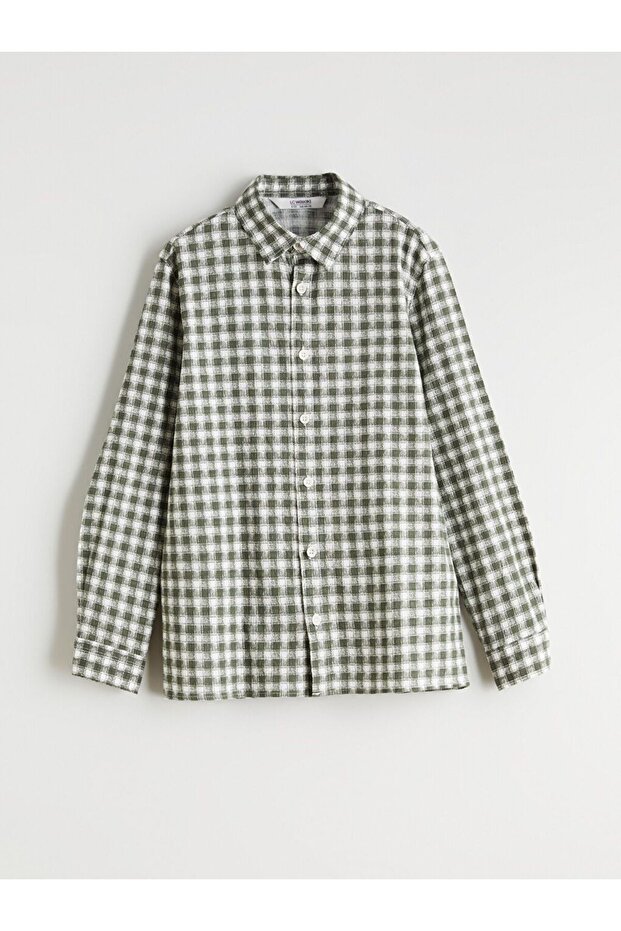 Long Sleeve Plaid Boy's Shirt
