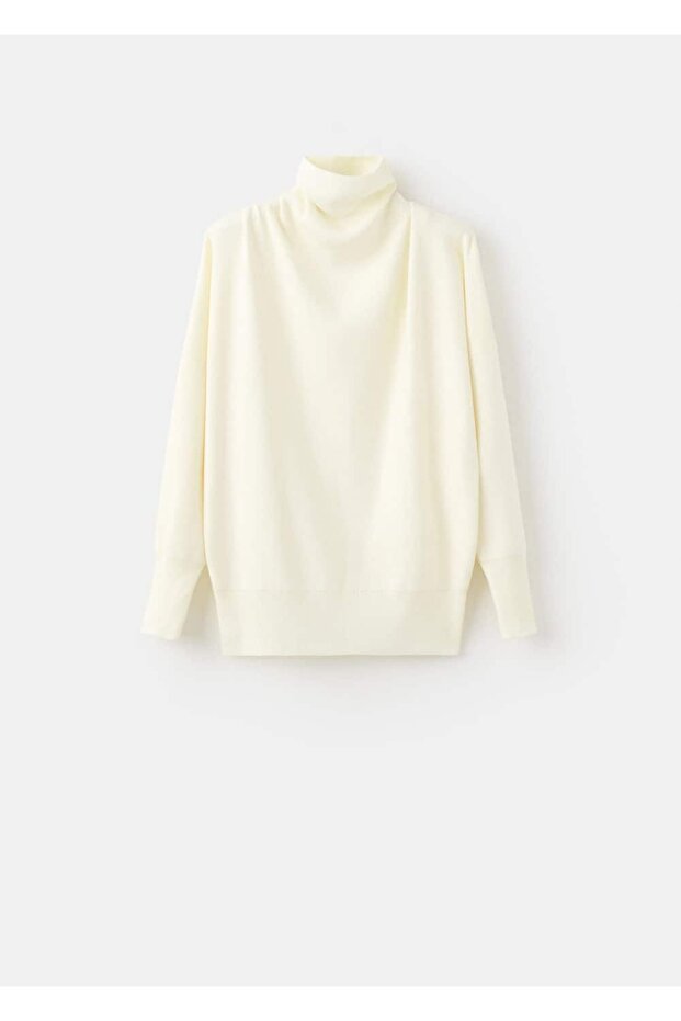 Rollkragenpullover mit Kordelzug - 3