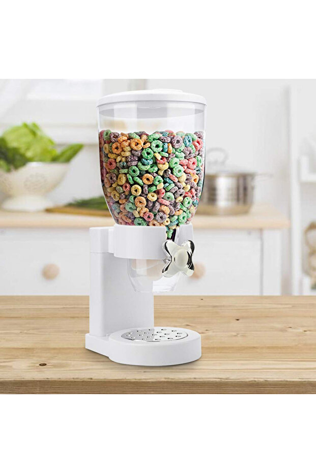 Cereal Dispenser for Dry Food, Grains, Candy & Snacks - Large Capacity - Wall Mounted or Countertop