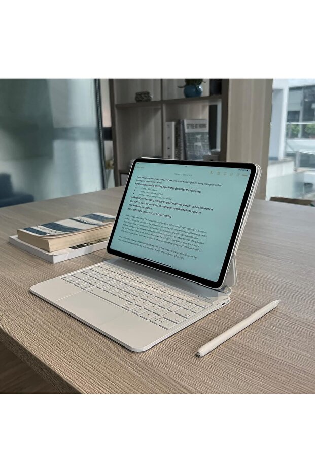 Magic Keyboard for iPad Pro 13-inch (M4) 2024 — Magnetic Keyboard Case with Trackpad WHITE - 6