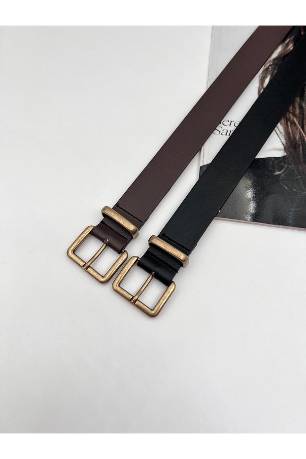 Set of 2/Antique Buckle Bridge Women's Belt, Jacket Belt, Trouser Belt