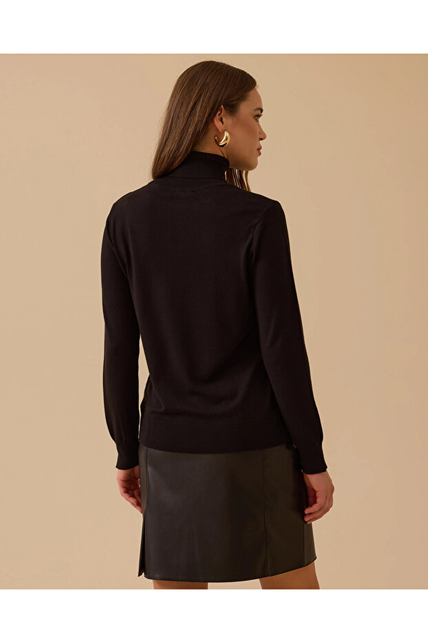 BALIKÇI YAKA TRİKO BLUZ - 3