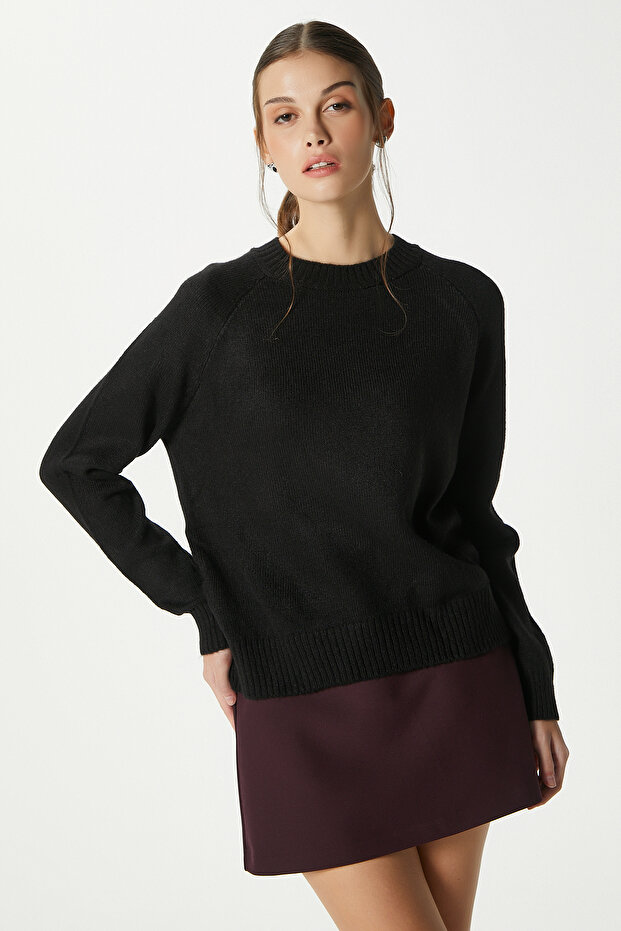 Mushy Siyah Basic Triko Kazak - 7