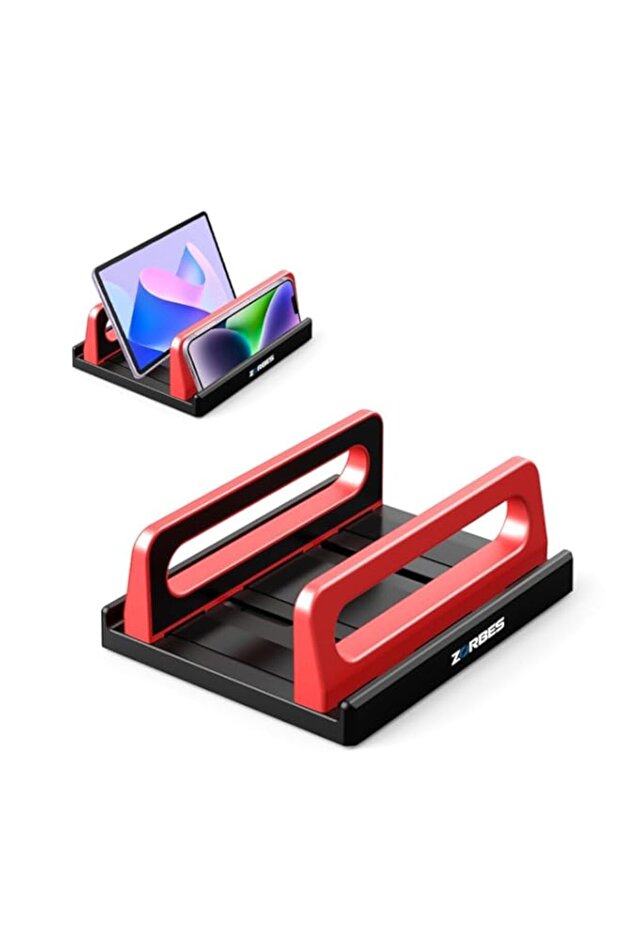 HASTHIP® Desk Laptop Stand Adjustable 3-16" Universal Laptop Holder for Desk, Foldable Ventilated Multi-Device Organizer, Anti-Slip Base, Compatible with MacBook, Dell, HP, Chromebook, Tablet, Phone,