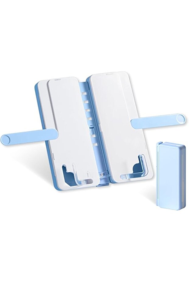 Kids Book Stand for Reading, Foldable and Portable Hands-Free Desktop Book Holder with Adjustable P - 1