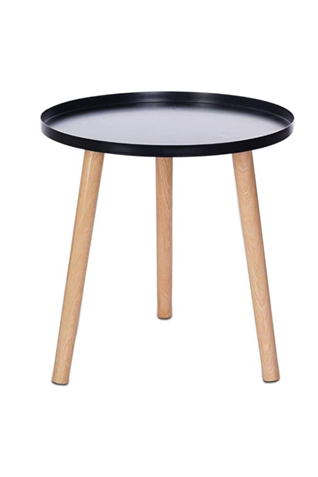 Metal End Table with Coated Rust-Proof and Waterproof Finish, Small Round Side Table with Sturdy So - 1