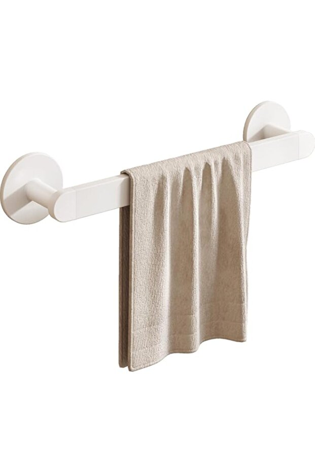 Self Adhesive Towel Rail, 11.8 inch Wall Mounted Adhesive Holder for the Bathroom Kitchen Toilet, 4 Layer Shield Rustproof Home Decor, Easy to Install without Drilling (Classic White)