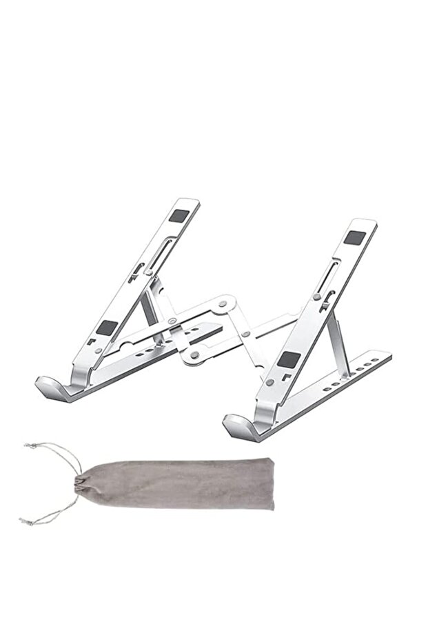 Adjustable Portable Laptop Stand for Desk - Foldable Riser Compatible With iPad, MacBook Pro, Tablets and Laptops