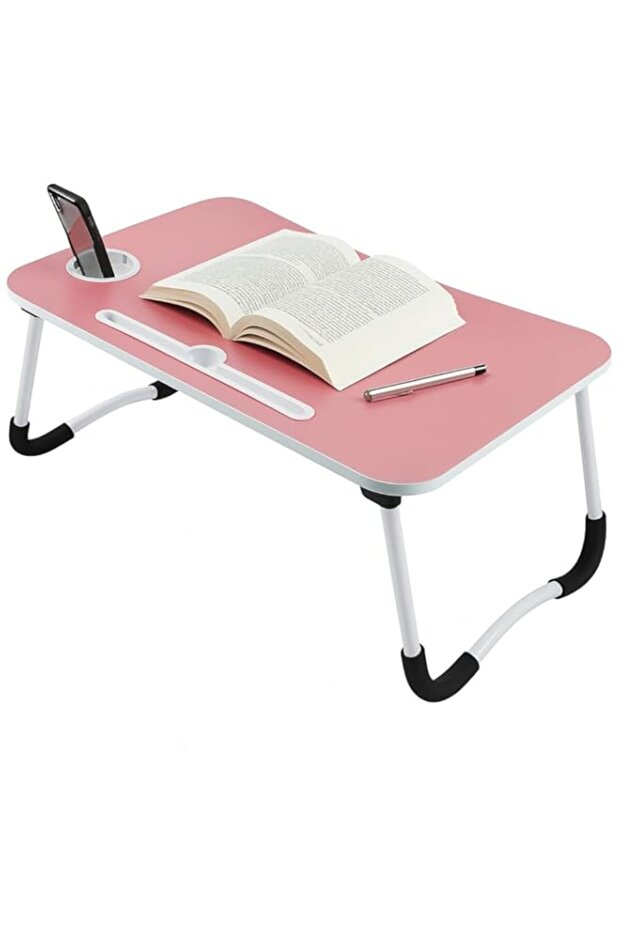 Portable Folding Laptop Table With iPad And Cup Holder (Assorted)