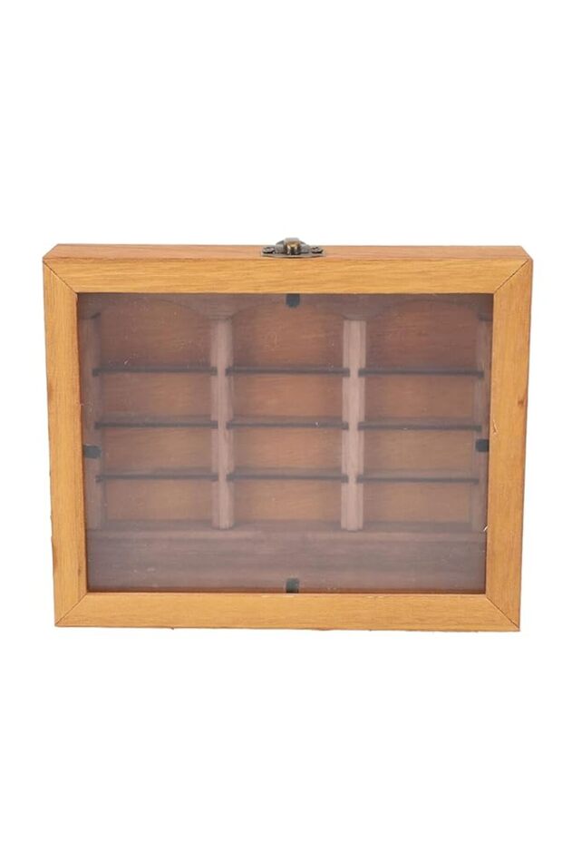 رف كتب جياوو للقلق، خزانة عرض كتب مصغرة مع صناديق ثقاب، رف كتب مزخرف - 1