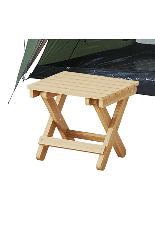 Folding Step Stool, Fold up Wooden Stools - Lightweight Stepping Stool with Handle, Heavy Duty Folding Foot Rest Compact Chair for Kitchen, Bathroom, Bedroom