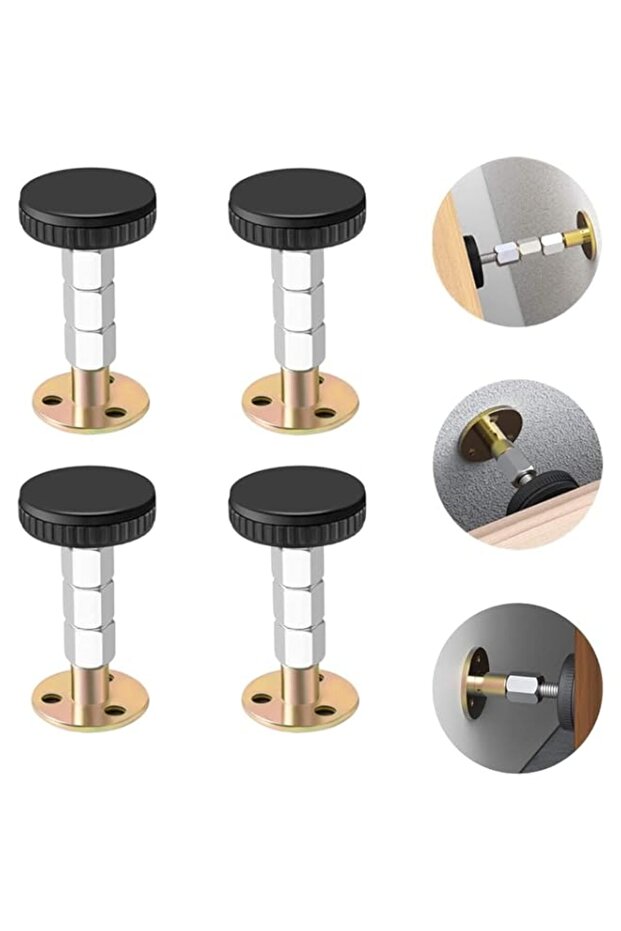 ELECDON Adjustable Threaded Bed Frame Anti-Shake Tool for Bed, Headboard stoppers, Bedside Headboards Prevent loosening Anti-Shake Fixer, 4pc, 28-110mm, Easy Install