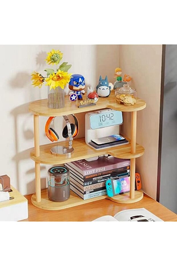 خزانة كتب زاوية سطح المكتب من CHEXIY، رف تخزين مكتبي بسيط، رف تخزين ملفات سطح المكتب، صغير - 1