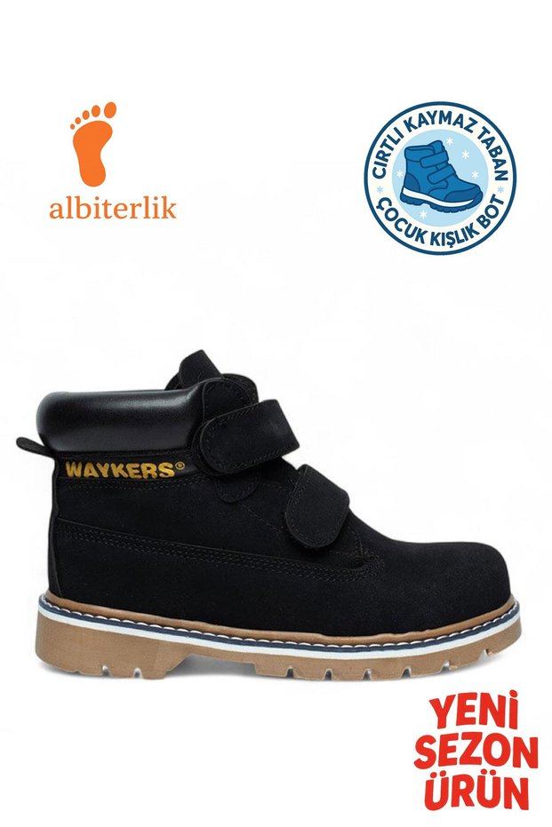 Boys' Velcro Non-Slip Sole Waterproof Cold-Proof Anatomical Boys' Boots