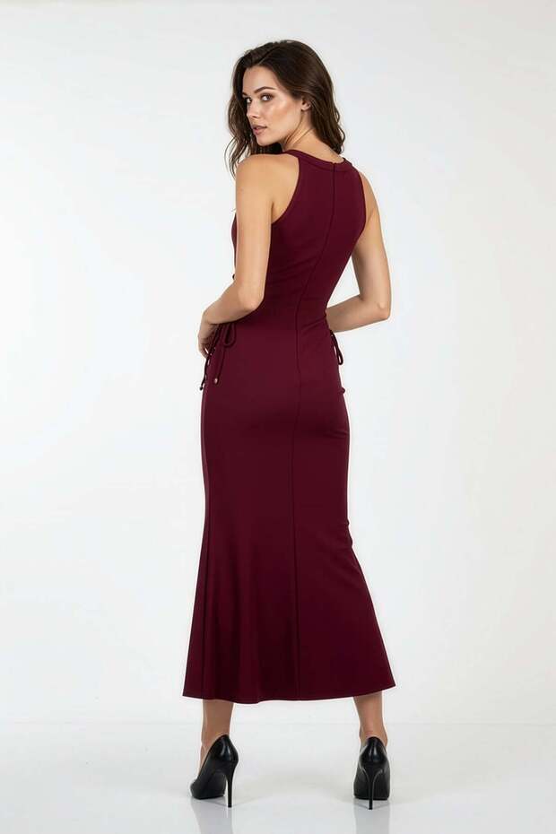 İp Detaylı Midi Elbise - 2