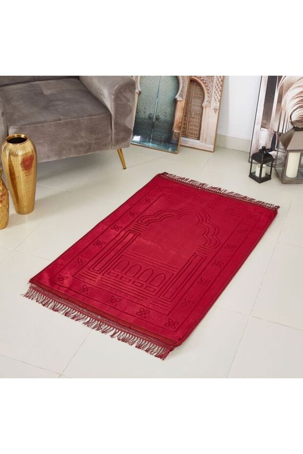 Rectangular Prayer Rug - 80x120 cm, Red - 1
