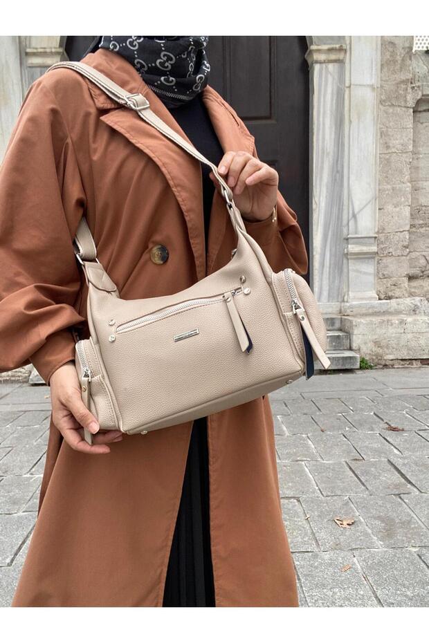 Crossbody and Shoulder Bag with 8 Compartments, Lined, Long Strap, Suitable for Daily Use - 7