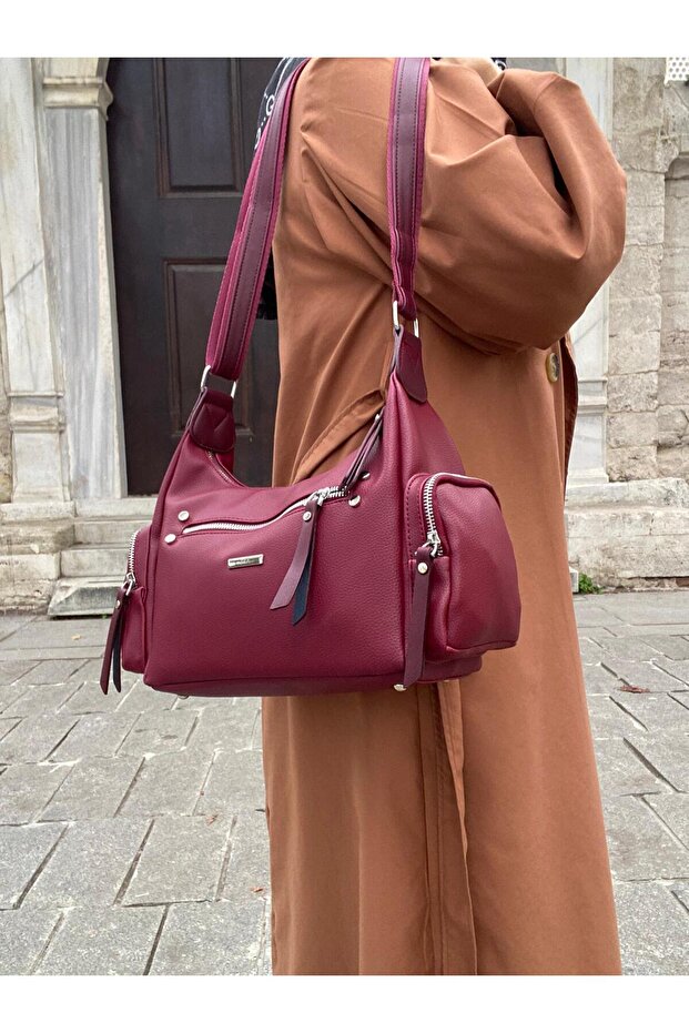 Crossbody and Shoulder Bag with 8 Compartments, Lined, Long Strap, Suitable for Daily Use - 2