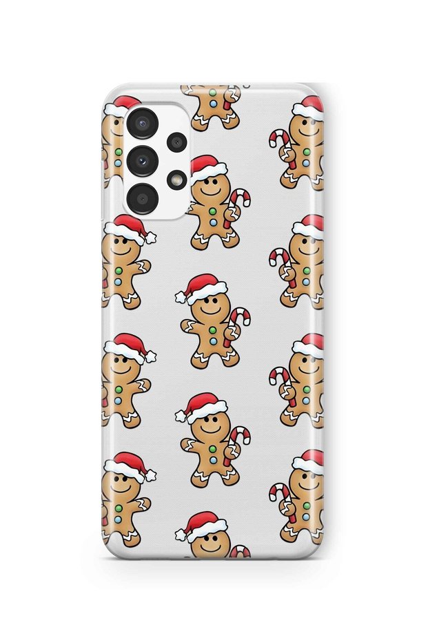 Samsung Galaxy A23 Compatible Gingerbread Pattern Transparent Phone Case