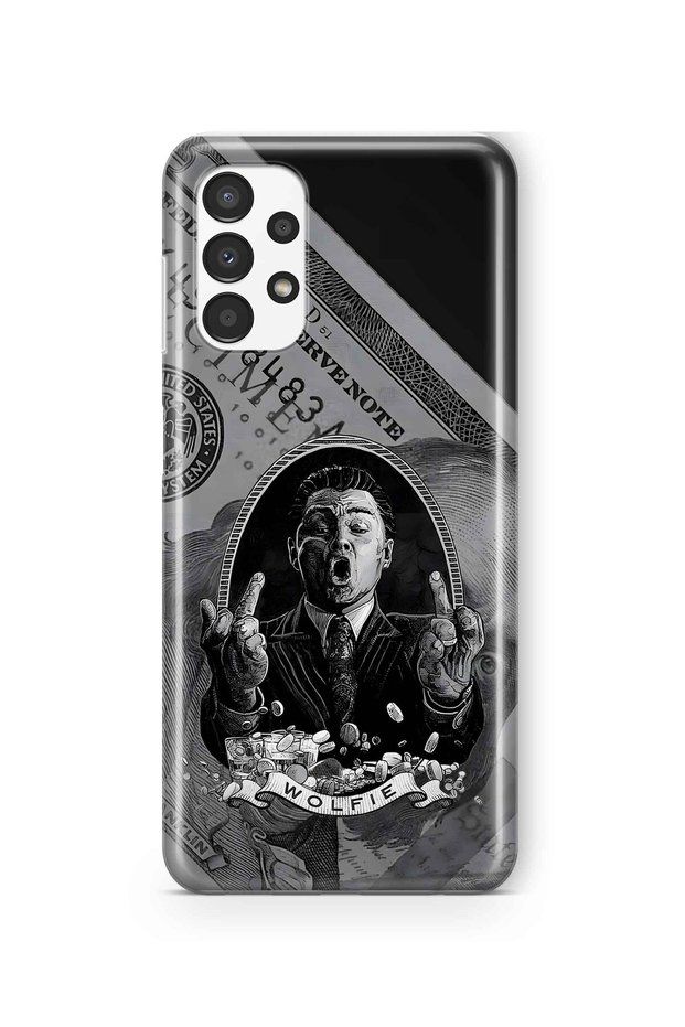 Samsung Galaxy A53 Compatible Wolfie Patterned Transparent Phone Case
