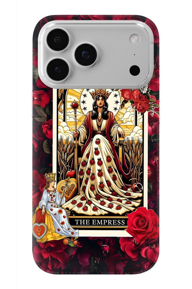 iPhone 18 Pro Max Compatible Empress Tarot Pattern Transparent Phone Case