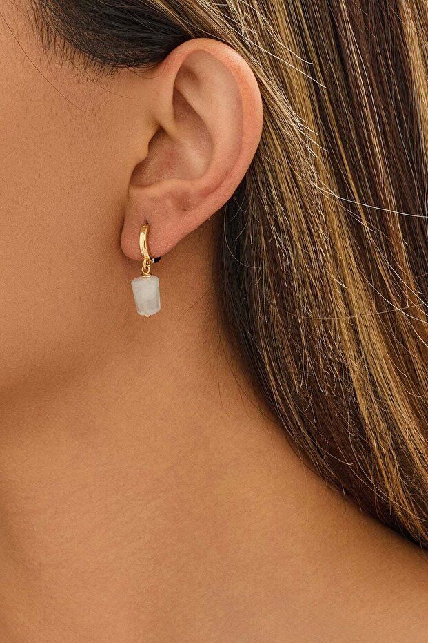 African Aquamarine Natural Gemstone Earrings