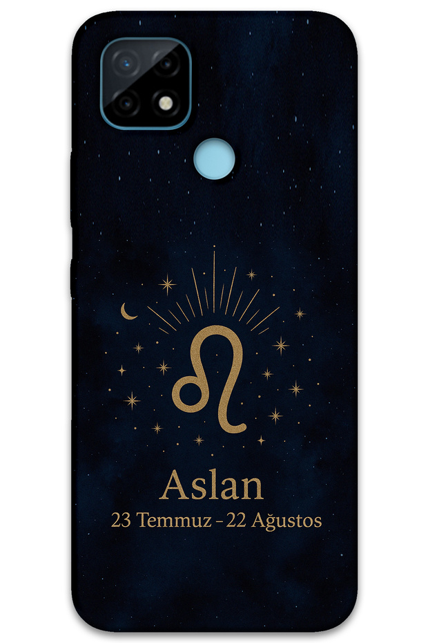 Realme C25 Compatible Leo Zodiac Pattern Phone Case + Screen Protector - 5772