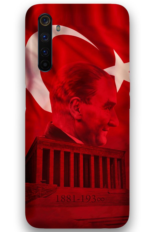 Realme 6 Pro Compatible Ataturk Patterned Phone Case + Screen Protector - 5848
