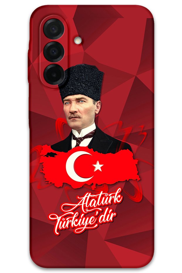 Galaxy A17 Compatible Ataturk Patterned Phone Case + Screen Protector - 5851