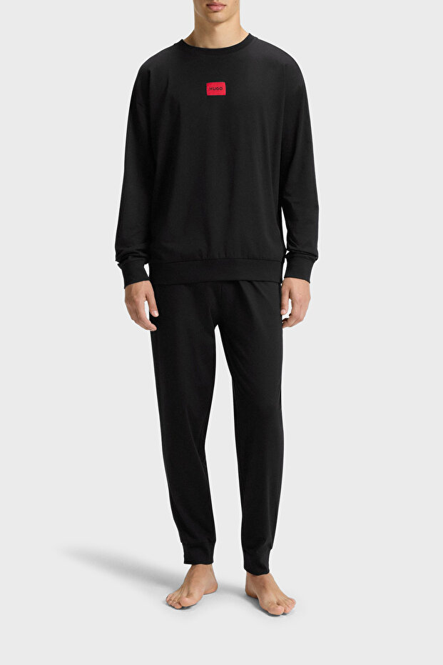 Pamuklu Regular Fit Uzun Kollu Logolu Pijama Takımı Erkek PİJAMA TAKIMI 50549188 001 - 1