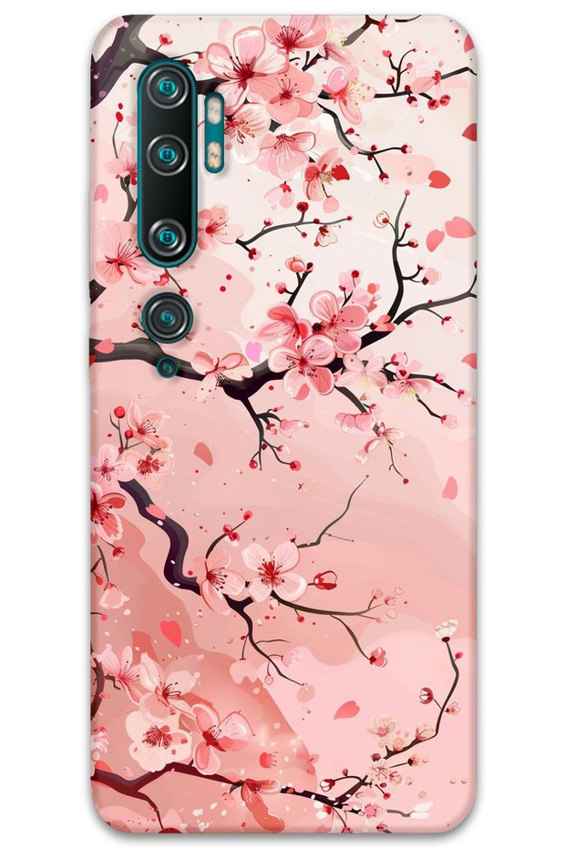 Xiaomi Mi Note 10 Compatible Floral Pattern Phone Case + Screen Protector - 5805