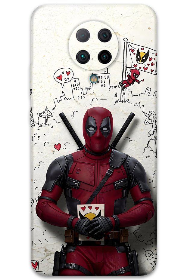 Poco F2 Pro Compatible Deadpool Patterned Phone Case + Screen Protector - 5927