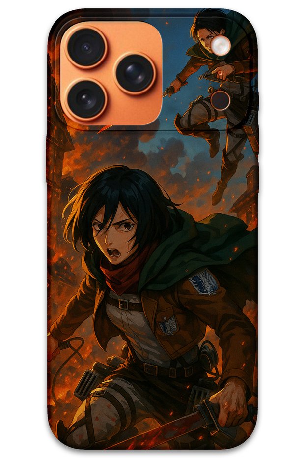 iPhone 17 Pro Compatible Anime Patterned Phone Case + Screen Protector - 5744