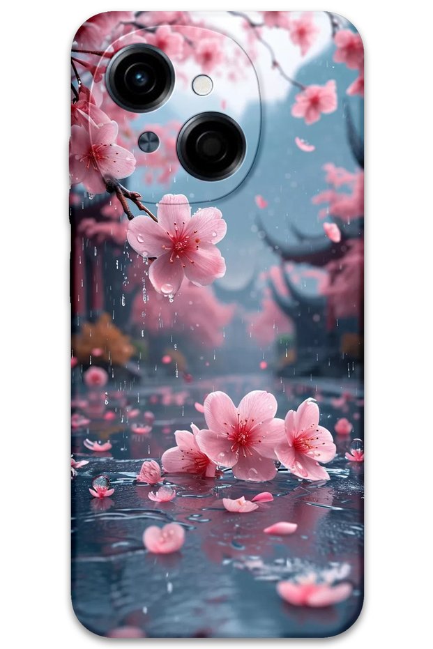 حافظة هاتف متوافقة مع نمط الزهور لهاتف Tecno Spark Go 1 2025 + واقي شاشة - 5794