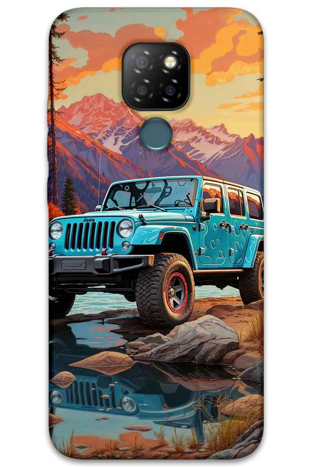 Gm 20 Compatible Car Patterned Phone Case + Screen Protector - 5758