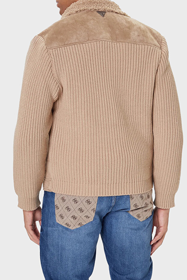 Ls Mn Suede Regular Fit Dik Yaka Örgü Detaylı Ceket M5BR79Z5570 Erkek CEKET M5BR79 Z5570 F13Q - 3