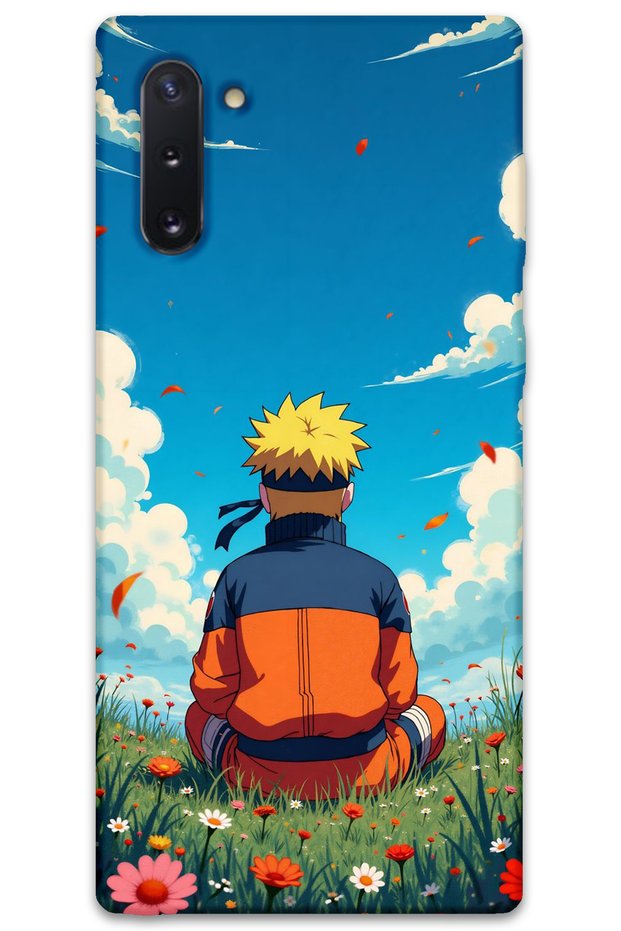 حافظة هاتف بنمط الرسوم المتحركة متوافقة مع هاتف Galaxy Note 10 + واقي شاشة - 5747