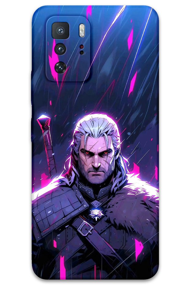 حافظة هاتف متوافقة مع Poco x3 GT بنمط Geralt + واقي شاشة - 5826
