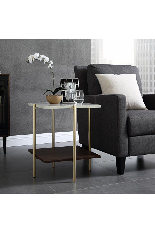 Side Table: Elegant two-tiered side table - 1