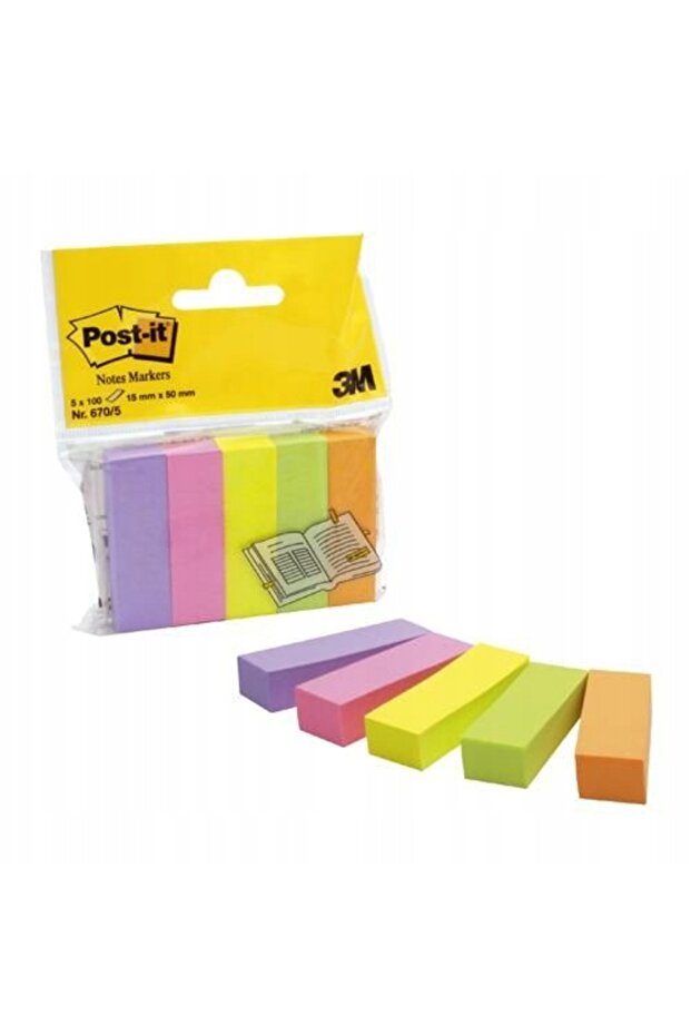 Post-It Index Tab 15x50 Set 5 Col 670/5 - 1