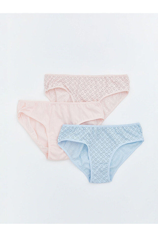 Özmarka New Season Printed Girls' Underwear 3-Piece Set
