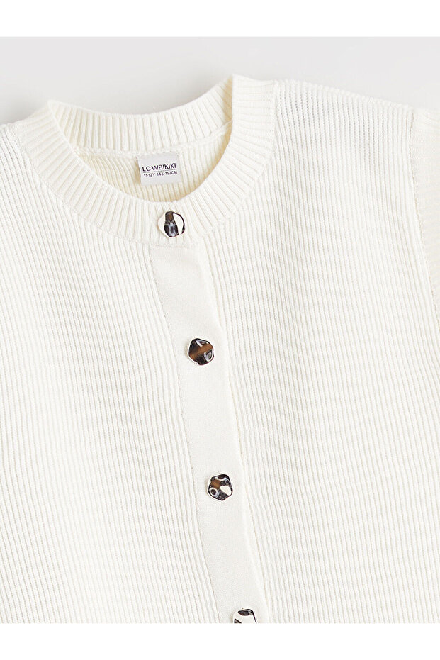 Vizyon Yeni Sezon Bisiklet Yaka Kız Çocuk Triko Yelek - 2