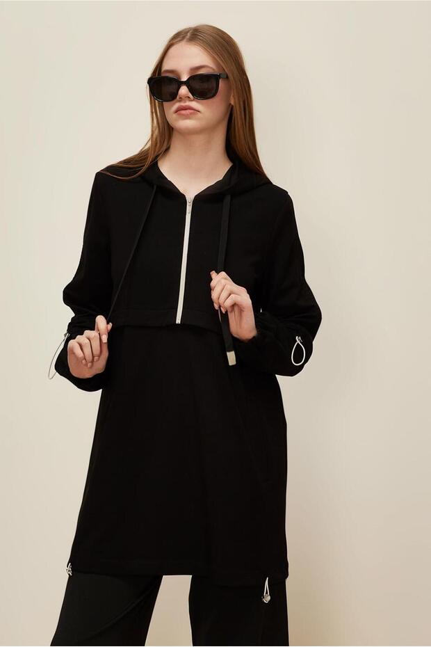 KAPÜŞONLU EŞOFMAN TUNİK 45978 - 1