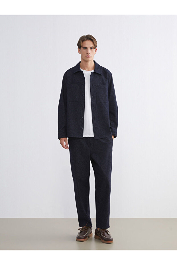 Ozmarka New Season Standard Fit Dobby Men's Trousers