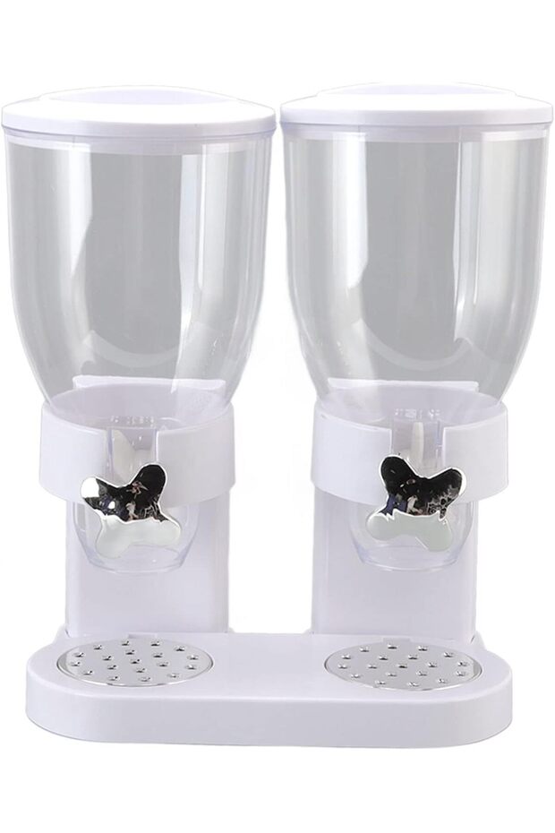 Double Container ABS Counter Cereal Dispenser, 7L (White)