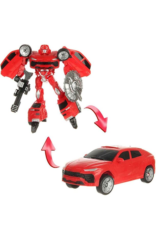 2in1 Warrior Arabaya Dönüşebilen Robot - Fast Flame - Kırmızı - 1