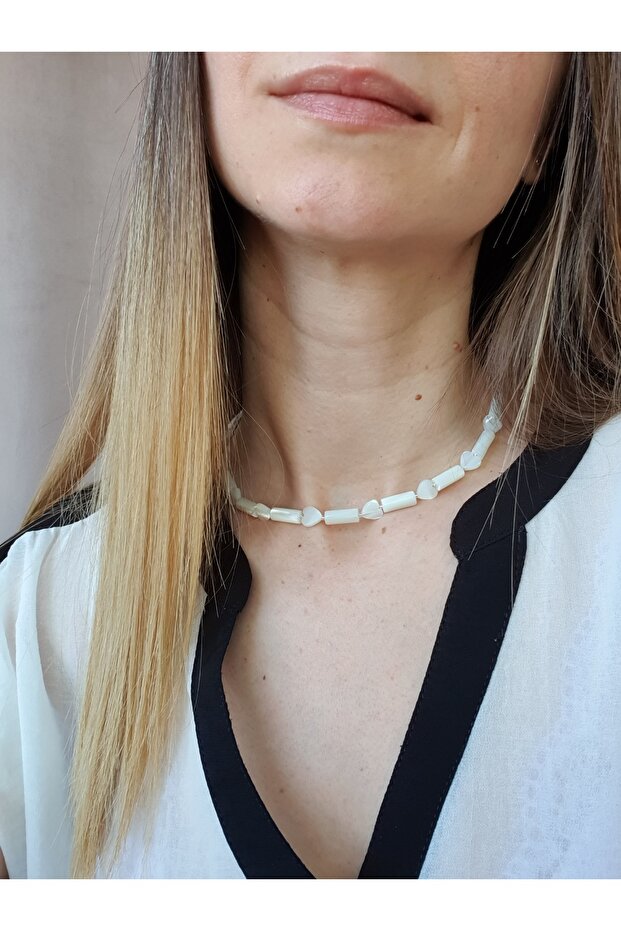Colier din sidef si argint 925, 41 cm - 4