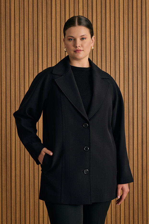 Çizgili Dokuma Ceket - 1